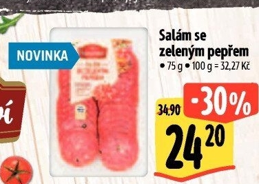 Salám se zeleným pepřem Albertovo uzenářství