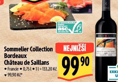 Víno Bordeaux Chateau de Saillans Sommelier Collection