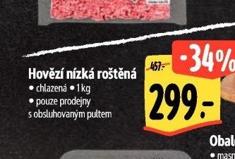 Hovězí nízká roštěná