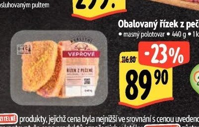 Obalovaný řízek z pečeně