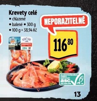 Krevety celé