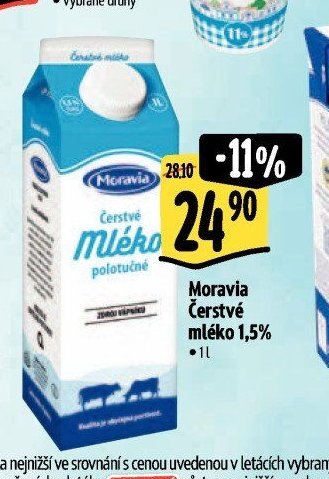 Moravia Čerstvé mléko 1,5%