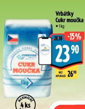 Cukr moučka Cukrovar Vrbátky