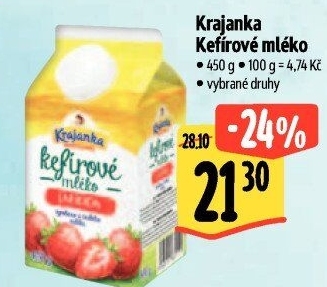 Kefírové mléko ochucené Krajanka