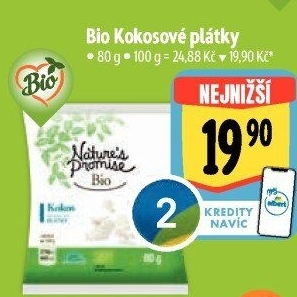 Kokosové chipsy bio Nature'