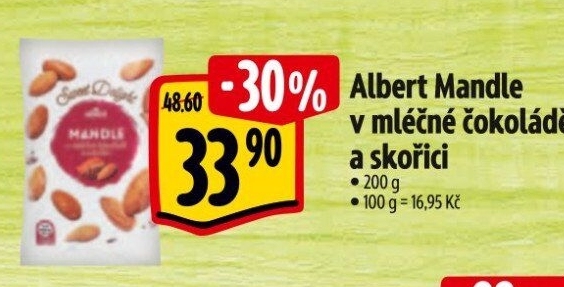 Mandle v čokoládě Albert