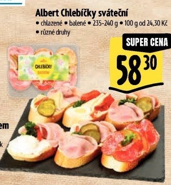 Obložený chlebíček Albert