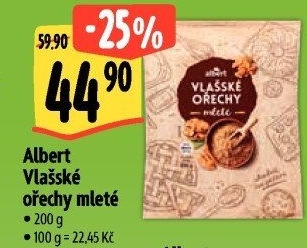 Ořechy vlašské mleté Albert