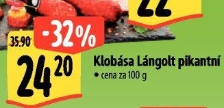 Pikantní klobása Lángolt