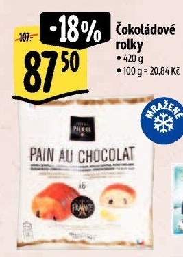 Rolky čokoládové mražené Pierre