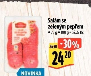 Salám se zeleným pepřem Albertovo uzenářství