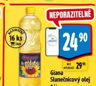 Slunečnicový olej Giana