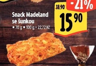 Snack Madeland se šunkou La Lorraine