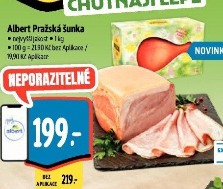 Šunka pražská nejvyšší jakosti Albert
