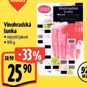 Šunka vinohradská nejvyšší jakosti LE&amp