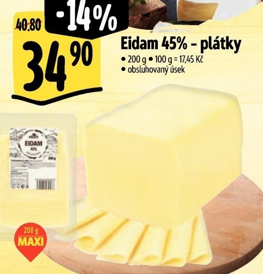 Sýr Eidam 45% Albert