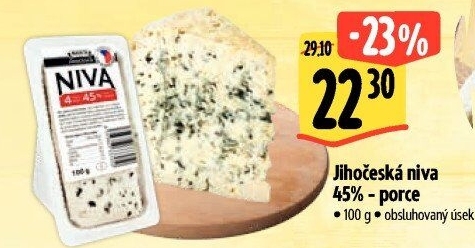 Sýr Niva Jihočeská 45% Madeta