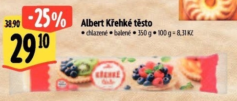 Těsto křehké na koláč Albert