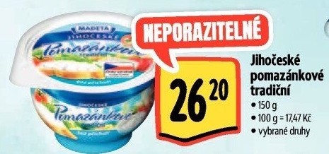 Tradiční pomazánkové Jihočeské Madeta