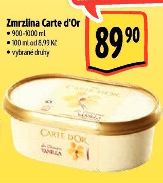 Zmrzlina ve vaničce Carte D'