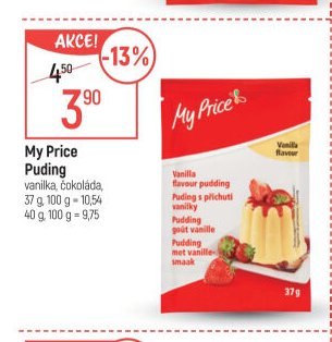 My Price Puding vanilka, čokoláda 37 g / 40 g