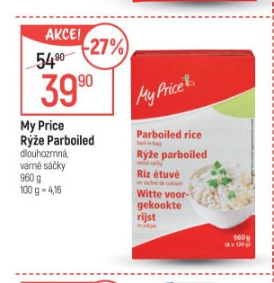 My Price Rýže Parboiled 960 g