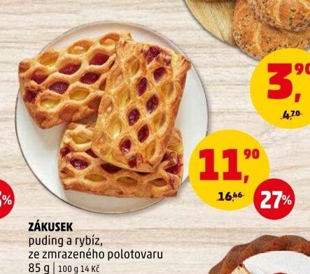 Zákusek puding a rybíz