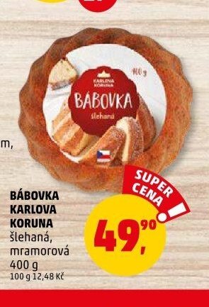 Bábovka Karlova koruna šlehaná, mramorová