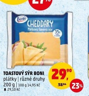 TOASTOVÝ SÝR BONI plátky