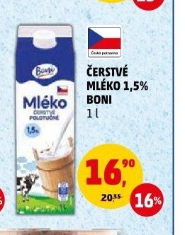 ČERSTVÉ MLÉKO 1,5% BONI