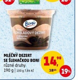MLÉČNÝ DEZERT SE ŠLEHAČKOU BONI