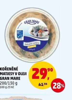KOŘENĚNÉ MATJESY V OLEJI GRAN MARE