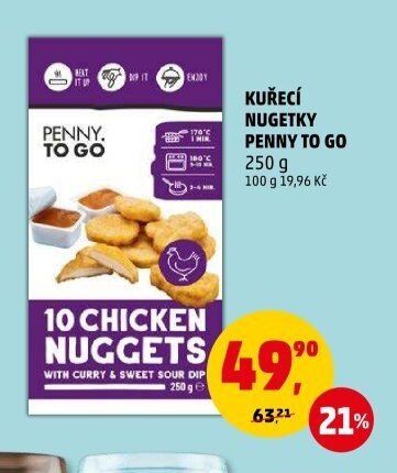 KUŘECÍ NUGETKY PENNY TO GO