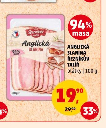 ANGLICKÁ SLANINA ŘEZNÍKŮV TALÍŘ