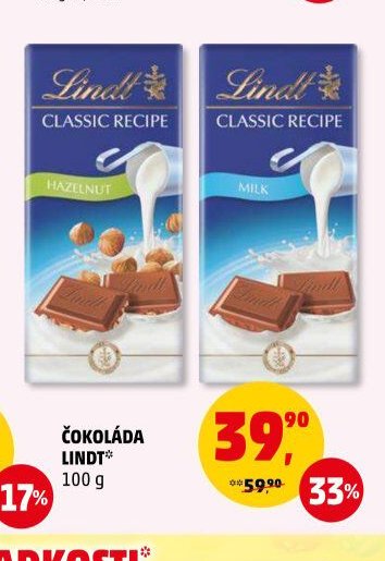ČOKOLÁDA LINDT 100 g