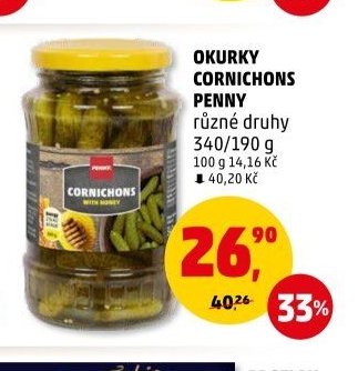 OKURKY CORNICHONS PENNY různé druhy