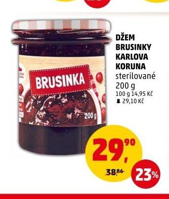 DŽEM BRUSINKY KARLOVA KORUNA