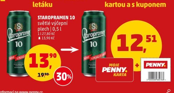 Staropramen 10 (Penny akce)