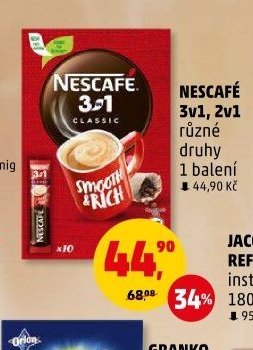 NESCAFÉ 3v1, 2v1 různé druhy 1 balení