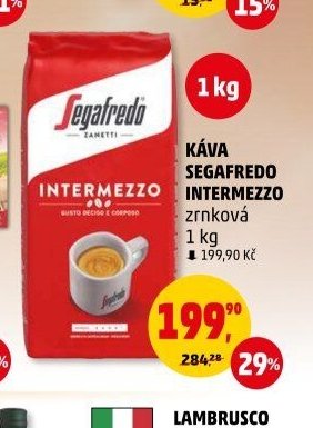 KÁVA SEGAFREDO INTERMEZZO zrnková 1 kg