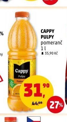 Cappy Pulpy pomeranč 1 l