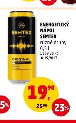 Energetický nápoj Semtex různé druhy 0,5 l