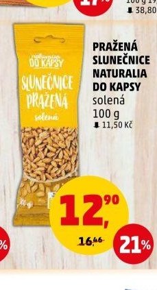 PRAŽENÁ SLUNEČNICE NATURALIA DO KAPSY