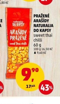 PRAŽENÉ ARAŠÍDY NATURALIA DO KAPSY