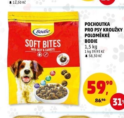 POCHOUTKA PRO PSY KROUŽKY POLOMĚKKÉ BODIE