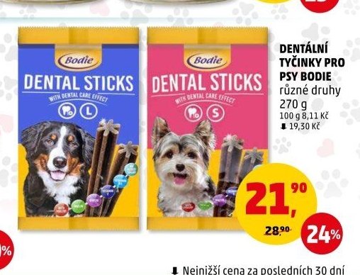 DENTÁLNÍ TYČINKY PRO PSY BODIE