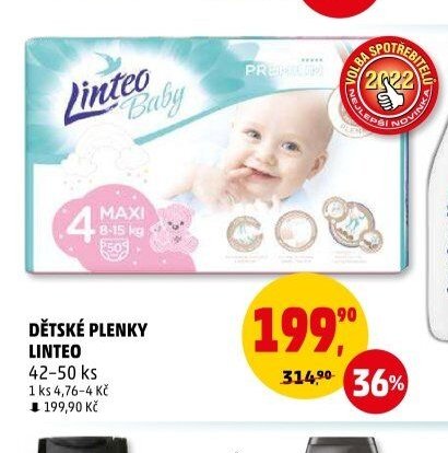 DĚTSKÉ PLENKY LINTEO 42-50 ks