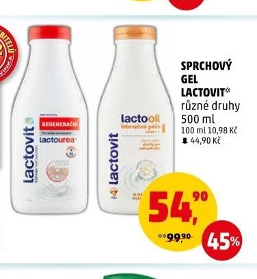 SPRCHOVÝ GEL LACTOVIT různé druhy 500 ml