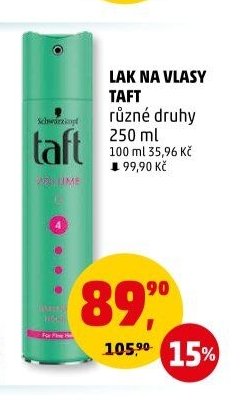 LAK NA VLASY TAFT různé druhy 250 ml