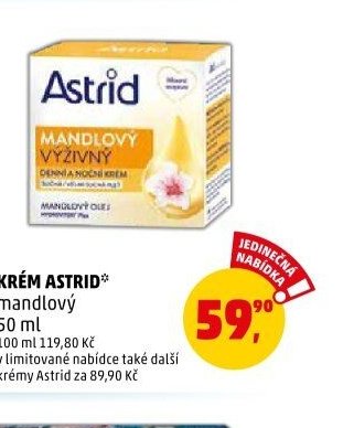 KRÉM ASTRID mandlový 50 ml